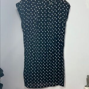 Vero Mode Navy Star Print Sleeveless Dress
